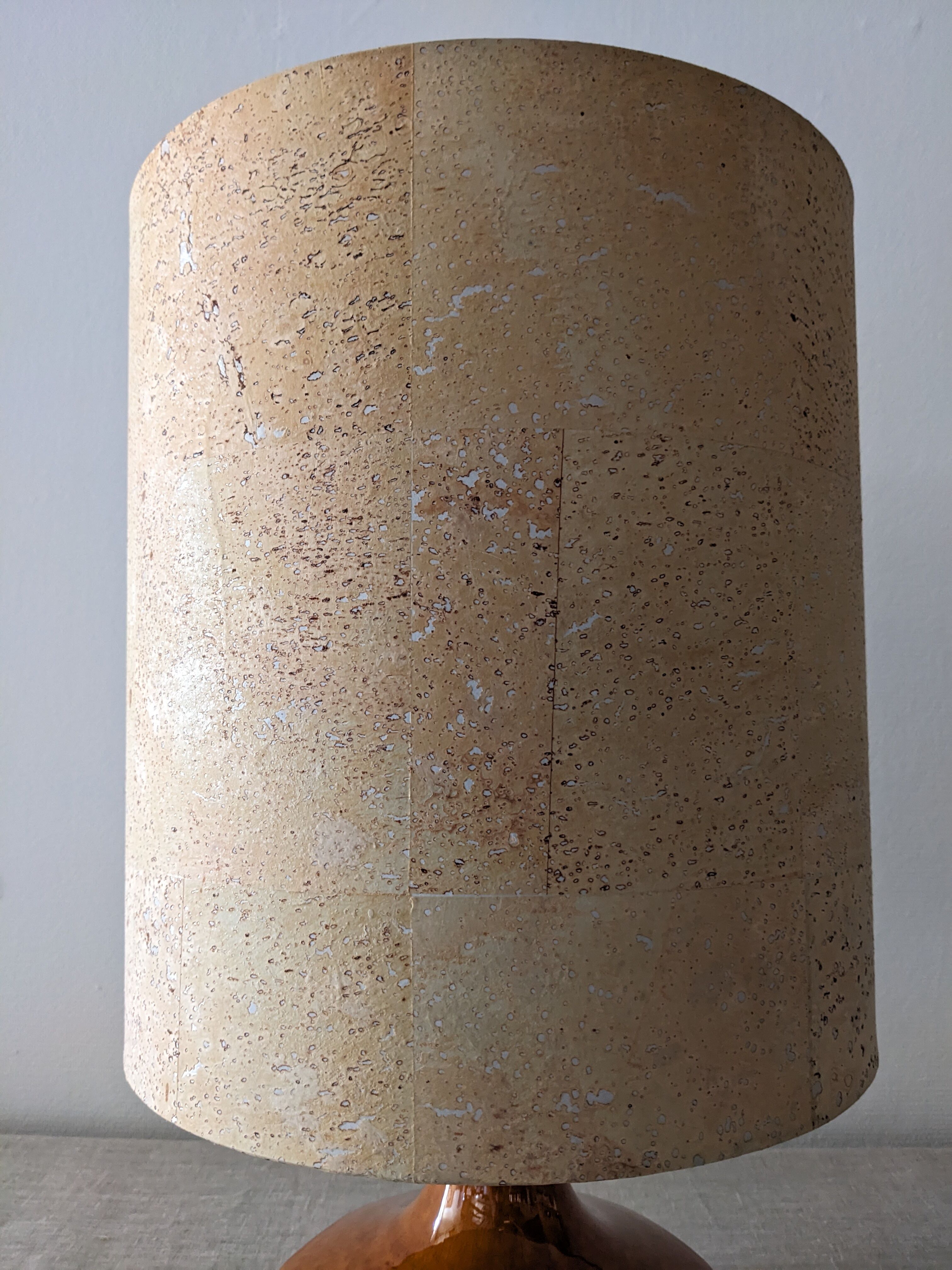 Glazed ceramic lamp from the 60s/70s West Germany