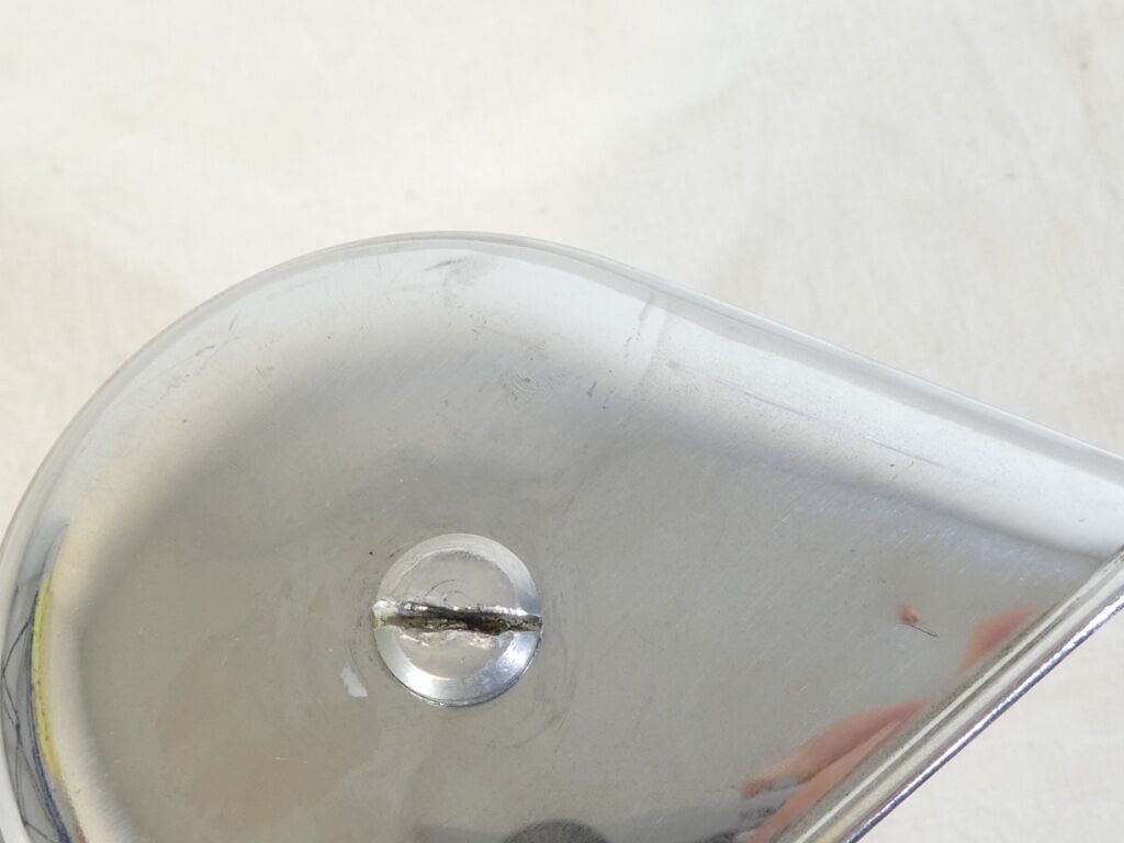 Art deco office lamp in chrome metal