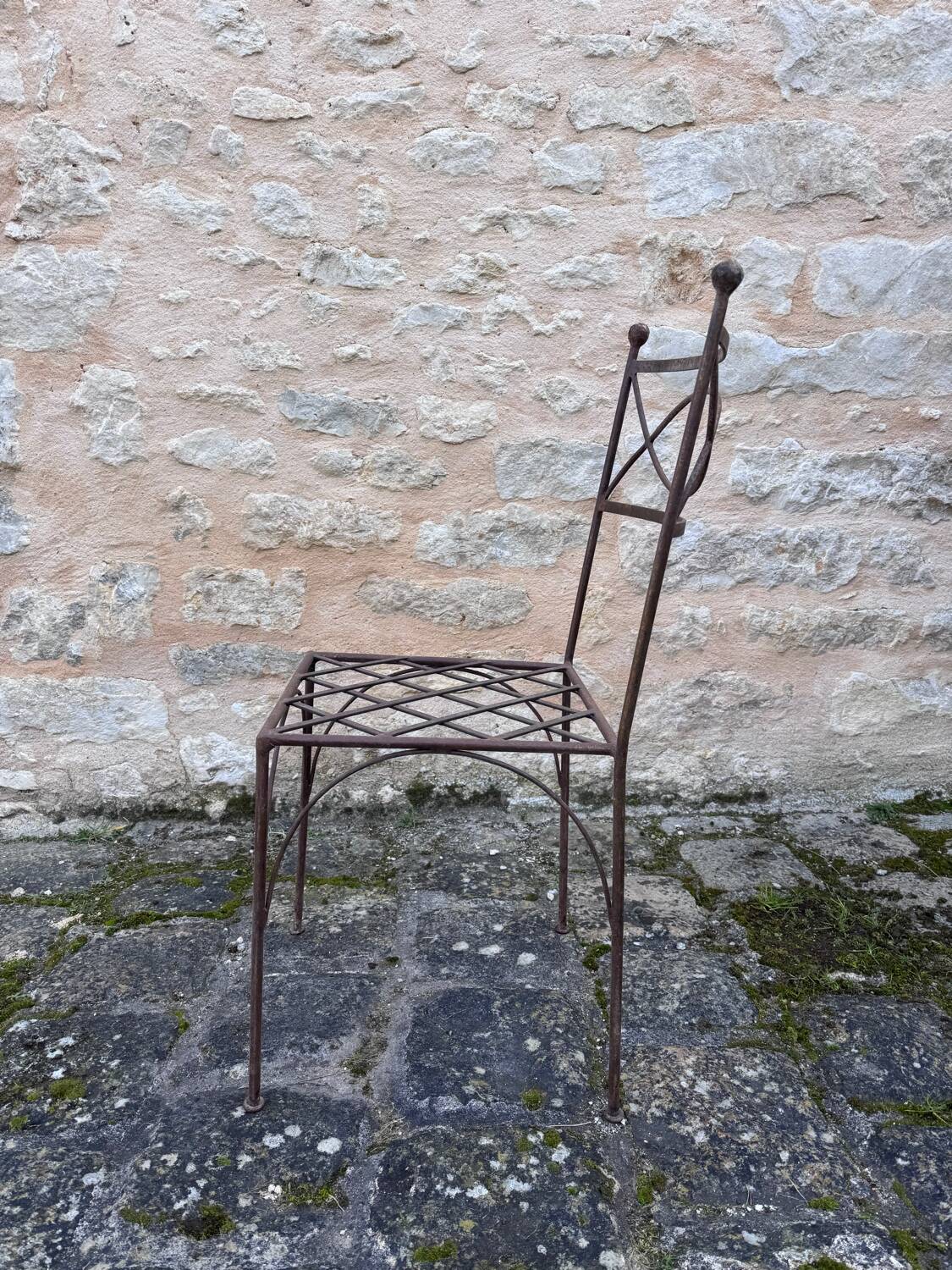 Set of handcrafted wrought iron chairs