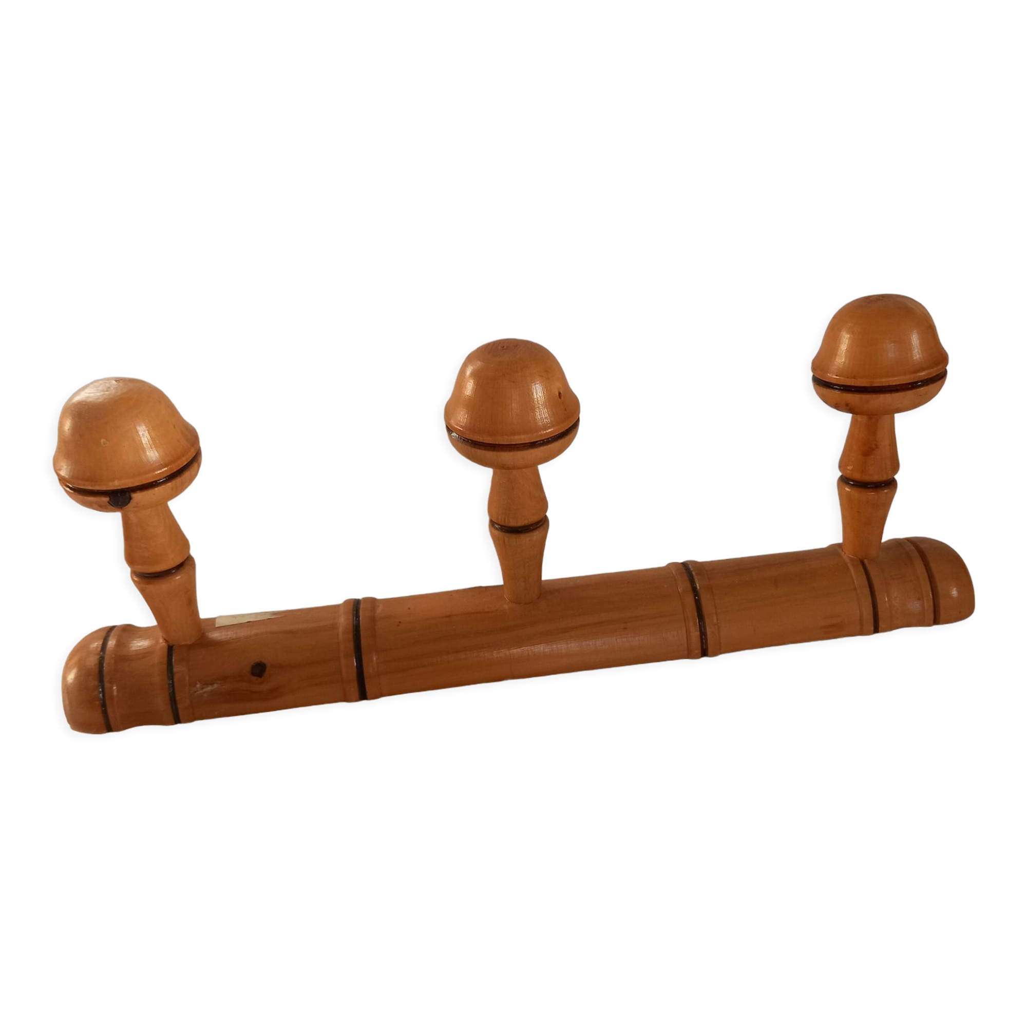Wooden coat rack imitation vintage bamboo