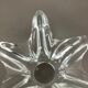 Large French Floral Crystal Glass Shell Bowl by Art Vannes, France, 1970s