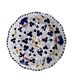 Plate 25cm navy blue flowers