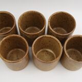 Series 6 vintage old stoneware glasses