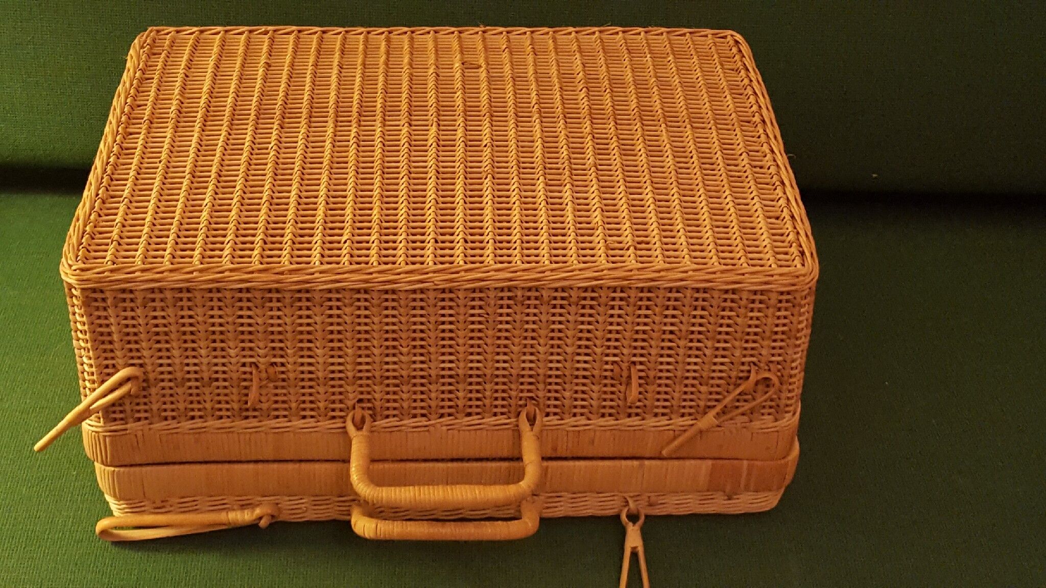 Wicker suitcase