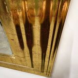 Very large Deknudt mirror with faux gold leaf frame, 1980s. Belgium