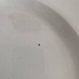 Set of large round white earthenware dishes from Creil and Montereau, 19th century