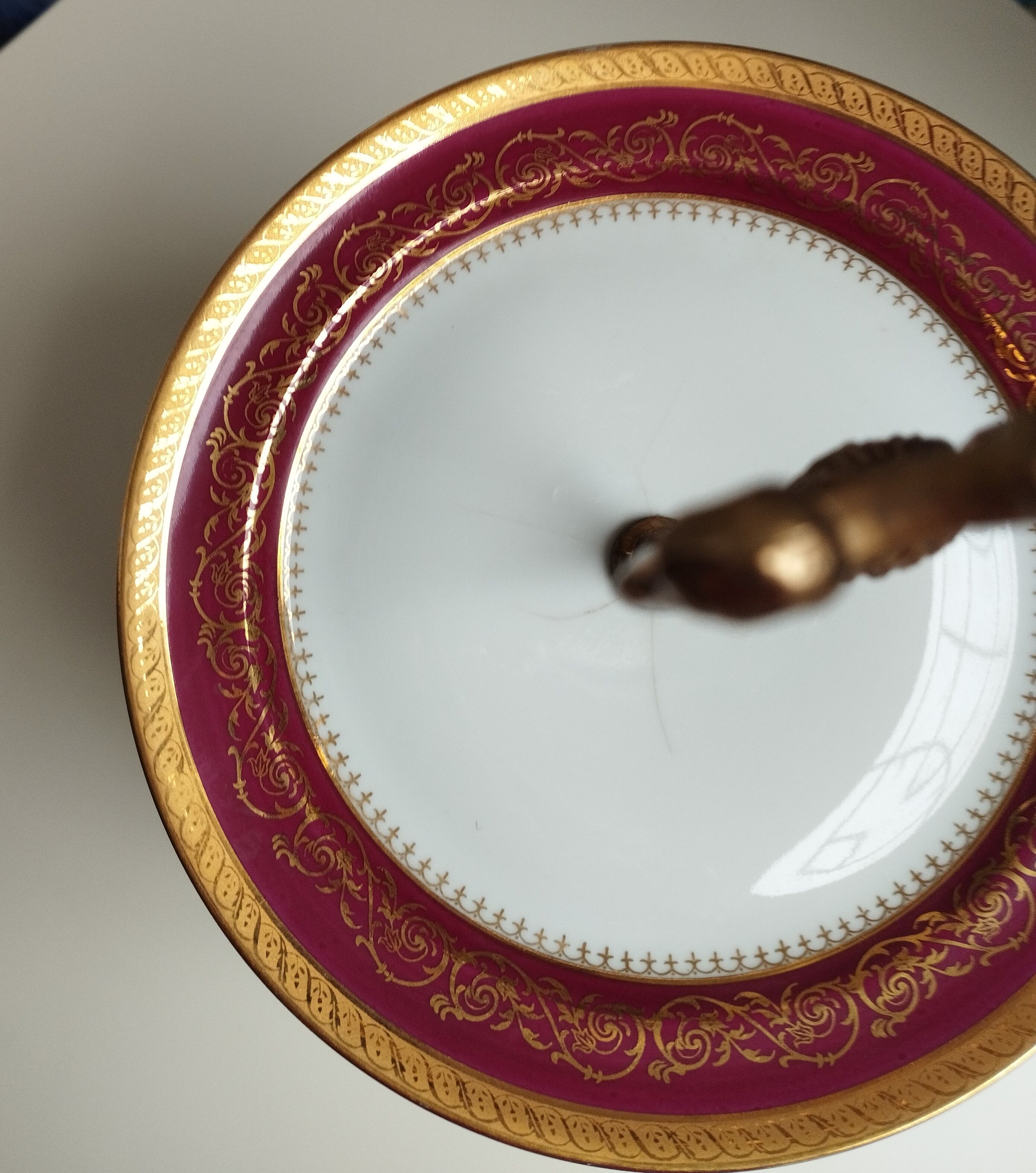 Cake servant 3 floors in Limoges porcelain