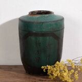 Large antique turquoise green vase (circa 1820) #37
