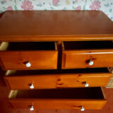 Chest of drawers in blond honey pine Aubert