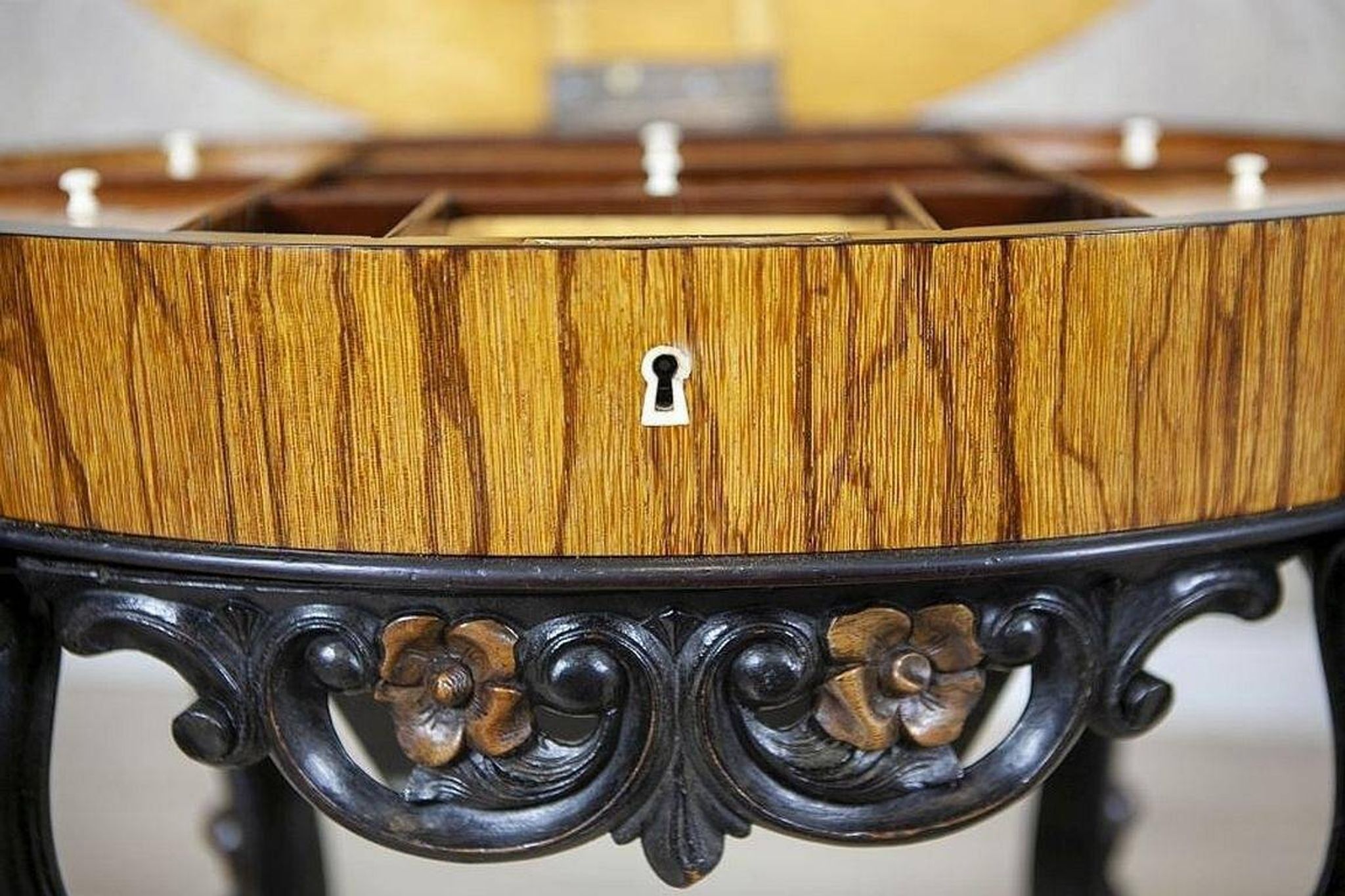 Inlaid Sewing Table in Various Woods, 1890s