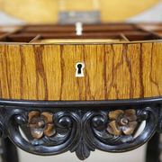 Inlaid Sewing Table in Various Woods, 1890s