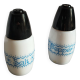 duo salt and pepper shaker Gemco blue flakes