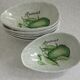 Set of 6 French Vintage Decorated Avocado Serving Dishes By Carte Blanche