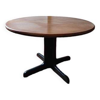 Table à manger extensible scandinave ronde Gudme vintage 1960