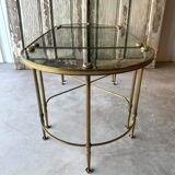 Tripartite coffee table attributed to Maison Baguès.