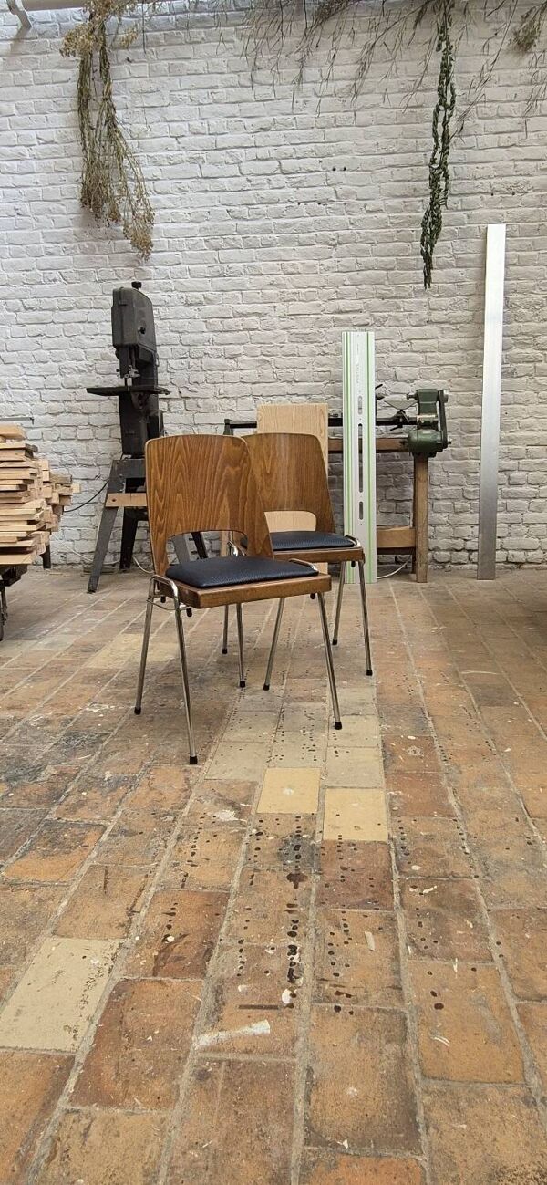 6 chaises Baumann modèle Manhattan, 1970