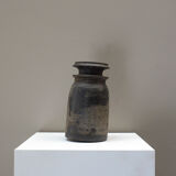 Antique Wooden Pot from Nepal Rustic 19th Century Storage Container