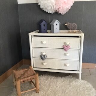 Dresser in patina rattan