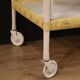 Italian service cart in wood and wicker