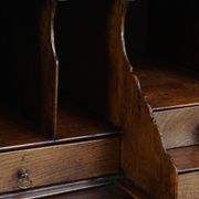 Antique English oak secretaire late 18th/early 19th century with stepped interior and working locks