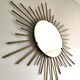 Miroir soleil acier design années 70