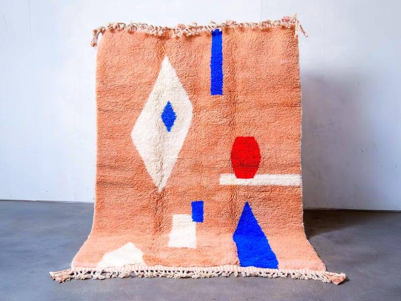 Colorful Moroccan wool rug 250cm x 150cm