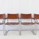 Matteo Grassi MG5 set of 4 leather cantilever chairs