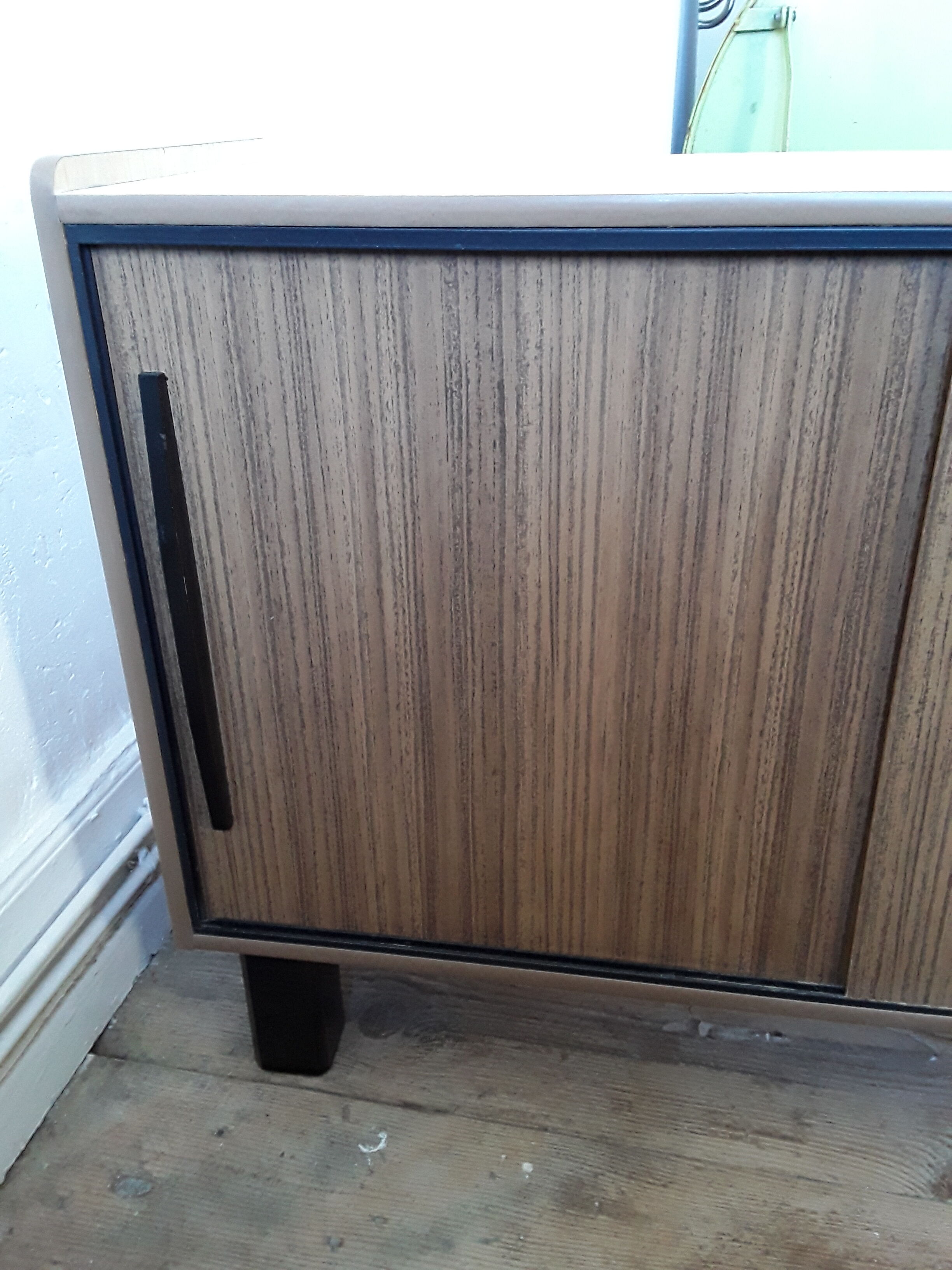 Wood buffet and 60s melamin