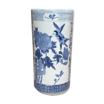 Umbrella door - cane holder - ceramic - bird patterns flowers