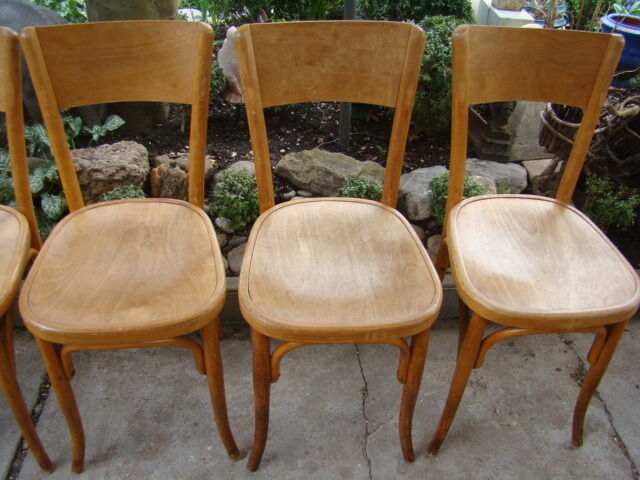 Lot of six old bistro chairs