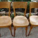 Lot of six old bistro chairs