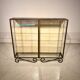 Double vintage metal and glass display cabinet from the 50s/60s – industrial style