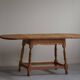 Danish mid-century folding side table in oak, Henning Kjærnulf, 1960s.