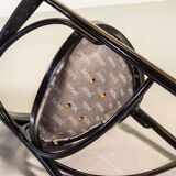 4 Wooden Black Lacquered Thonet Triangle Dining Chairs Model 87, 1980s