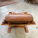 Kroken armchair and footrest in leather and bentwood by Ake Fribytter for Nelo Mobel, Sweden