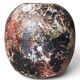 Round stoneware vase by David Whitehead, La Borne, polychrome.