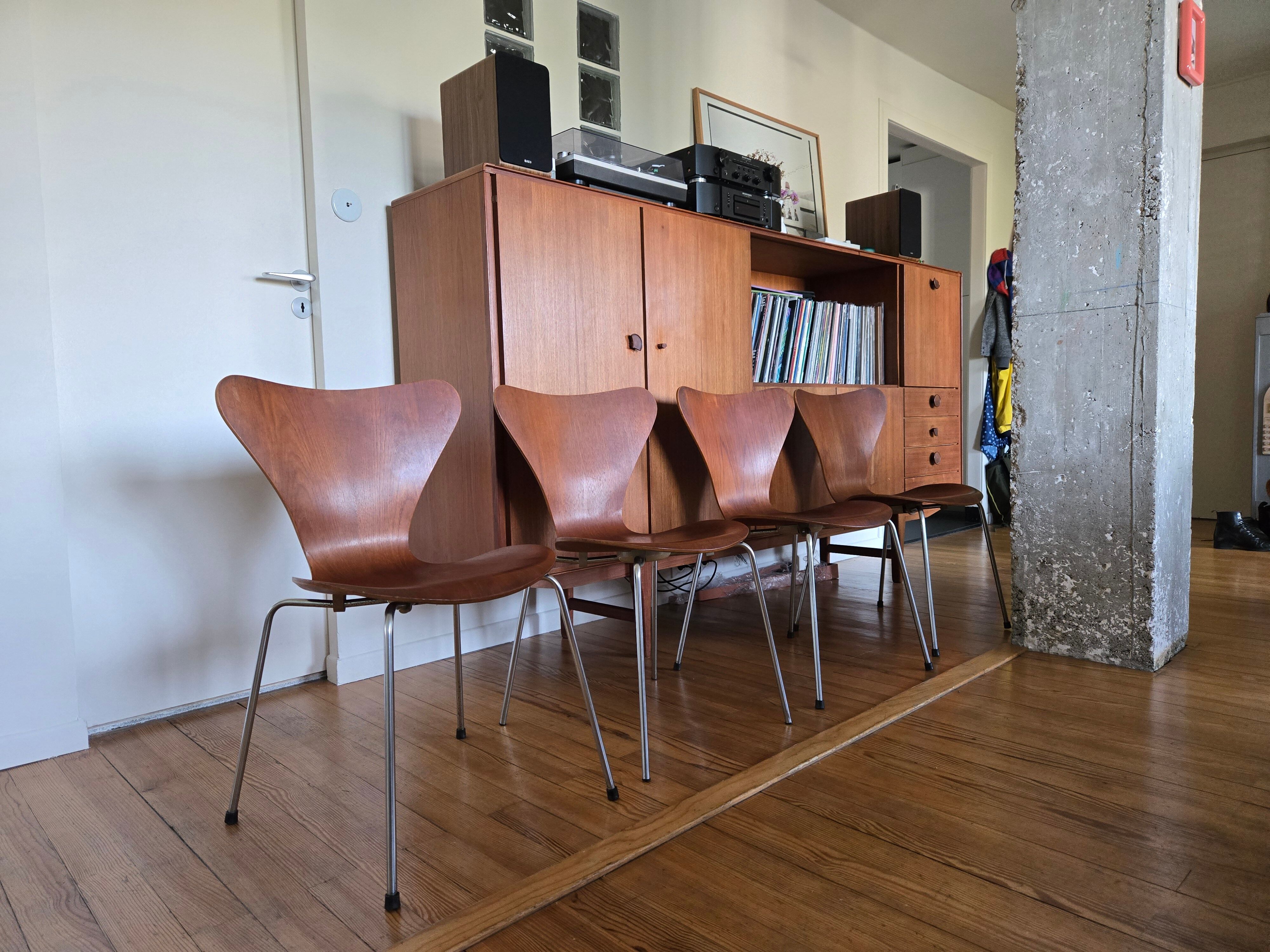 4 Jacobsen series 7 chairs from 1968 - Fritz Hansen
