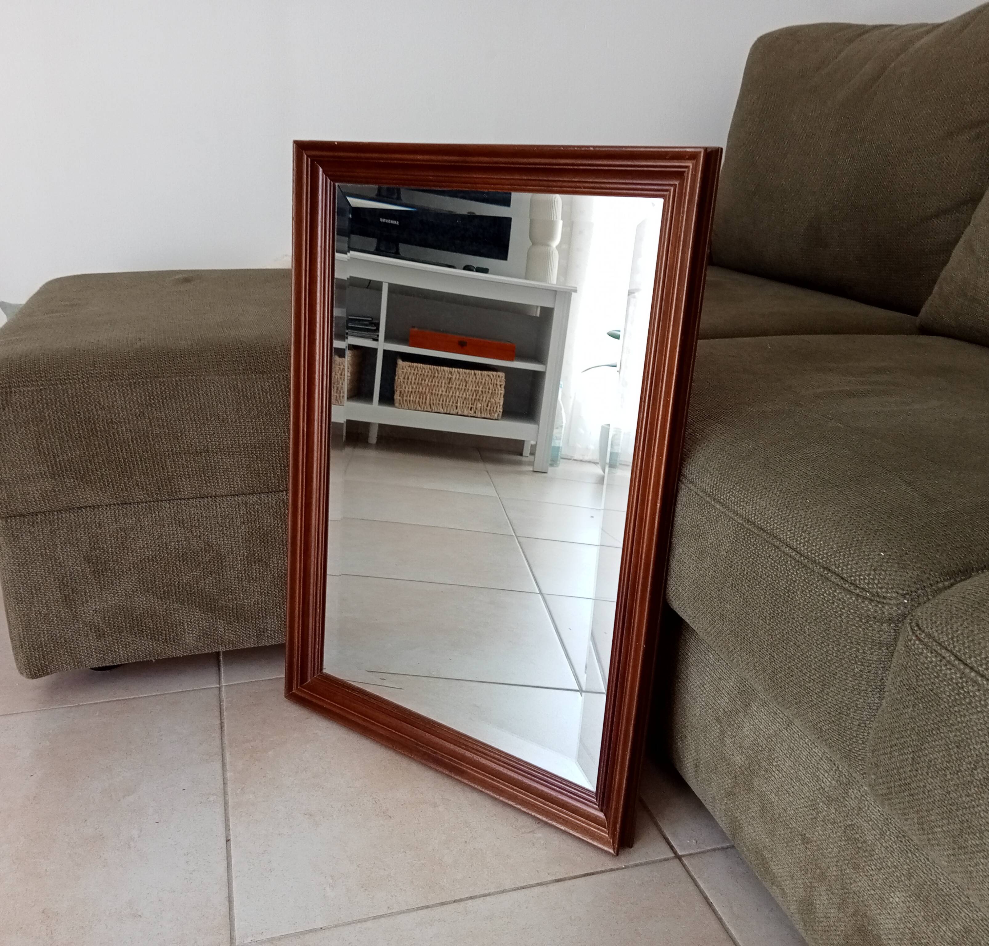 Vintage Italian mirror, beveled glass, 1960s