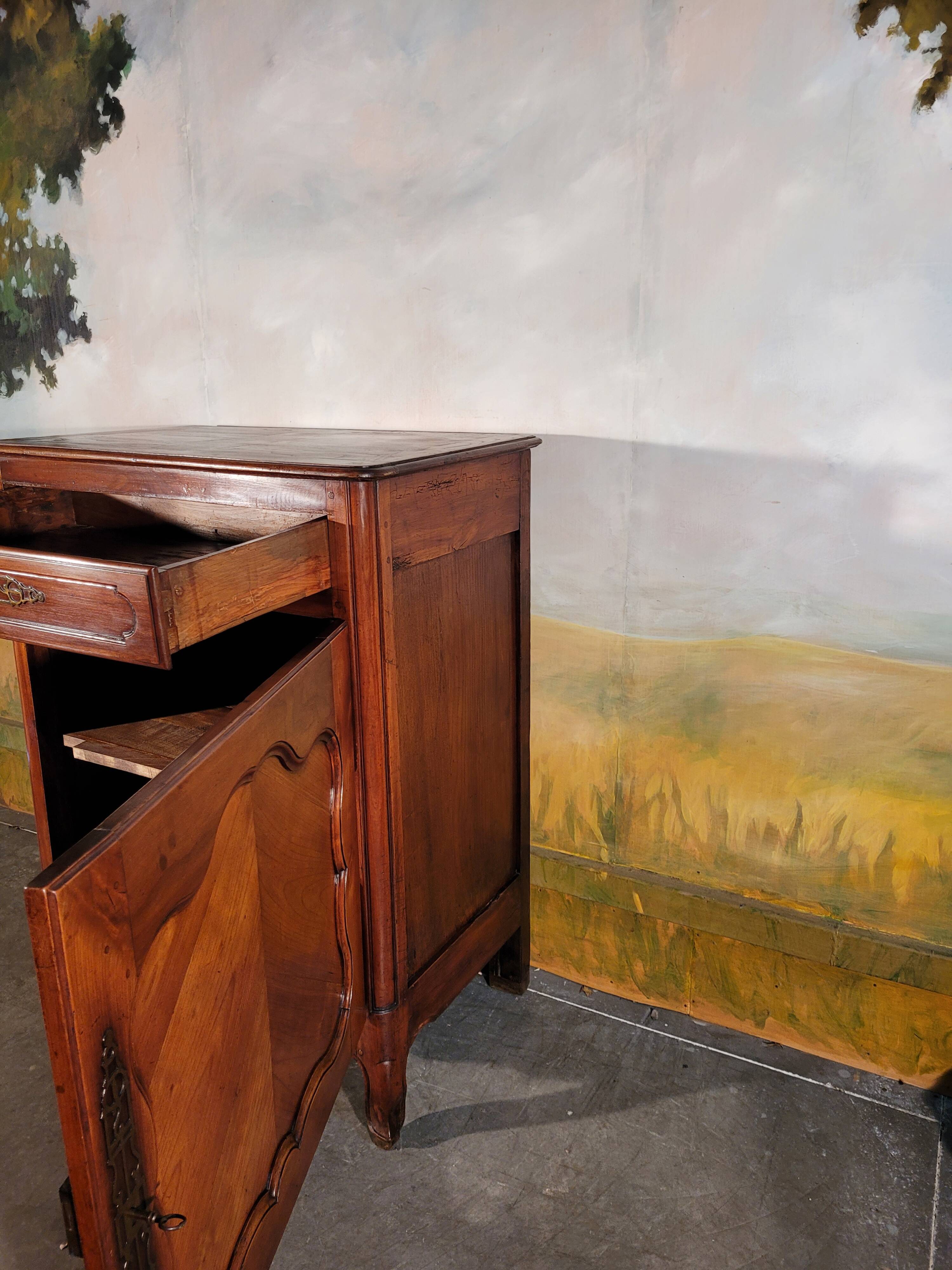 Large Louis XV style jam maker in cherry wood