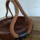 Adrien Audoux and Frida Minet rare basket in solid oak and cordage.