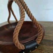 Adrien Audoux and Frida Minet rare basket in solid oak and cordage.