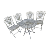 wrought iron garden lounge