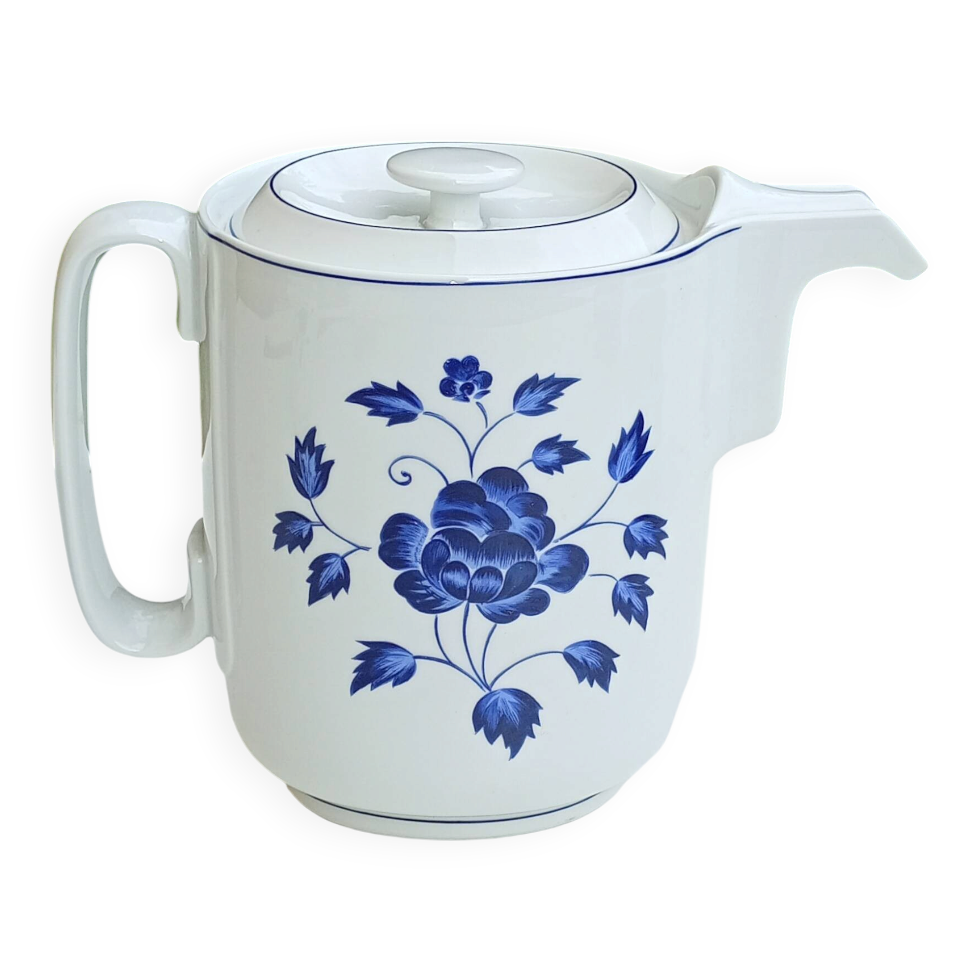 Coffee pot porcelain Marc Held for Coquet Limoges Bernardaud decoration