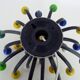 Applique vintage Pistillino en plastique argenté par studio Tetrarch pour Valenti, Italie