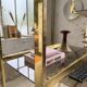 Brass shelf 1970 Belgo Chrom regency