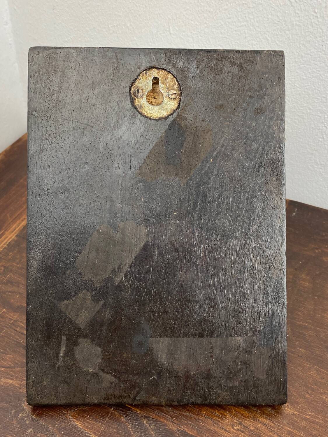 Old ceramic and wood coat hook