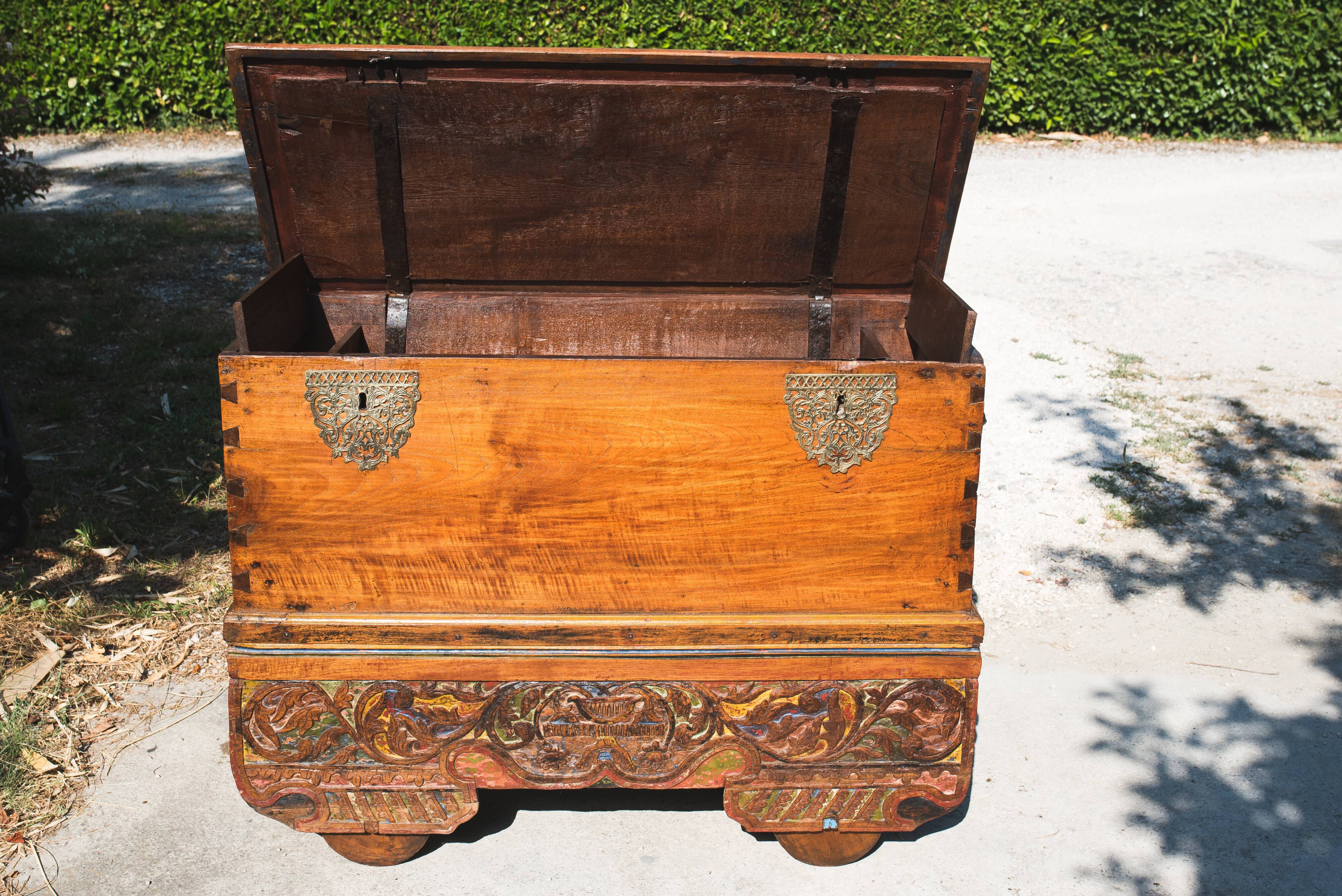 Massive teak balinese wedding box