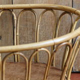 Vintage rattan bassinet