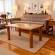 Lattice coffee table in pine and glass, France, 1980
