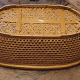70s Asian wicker basket